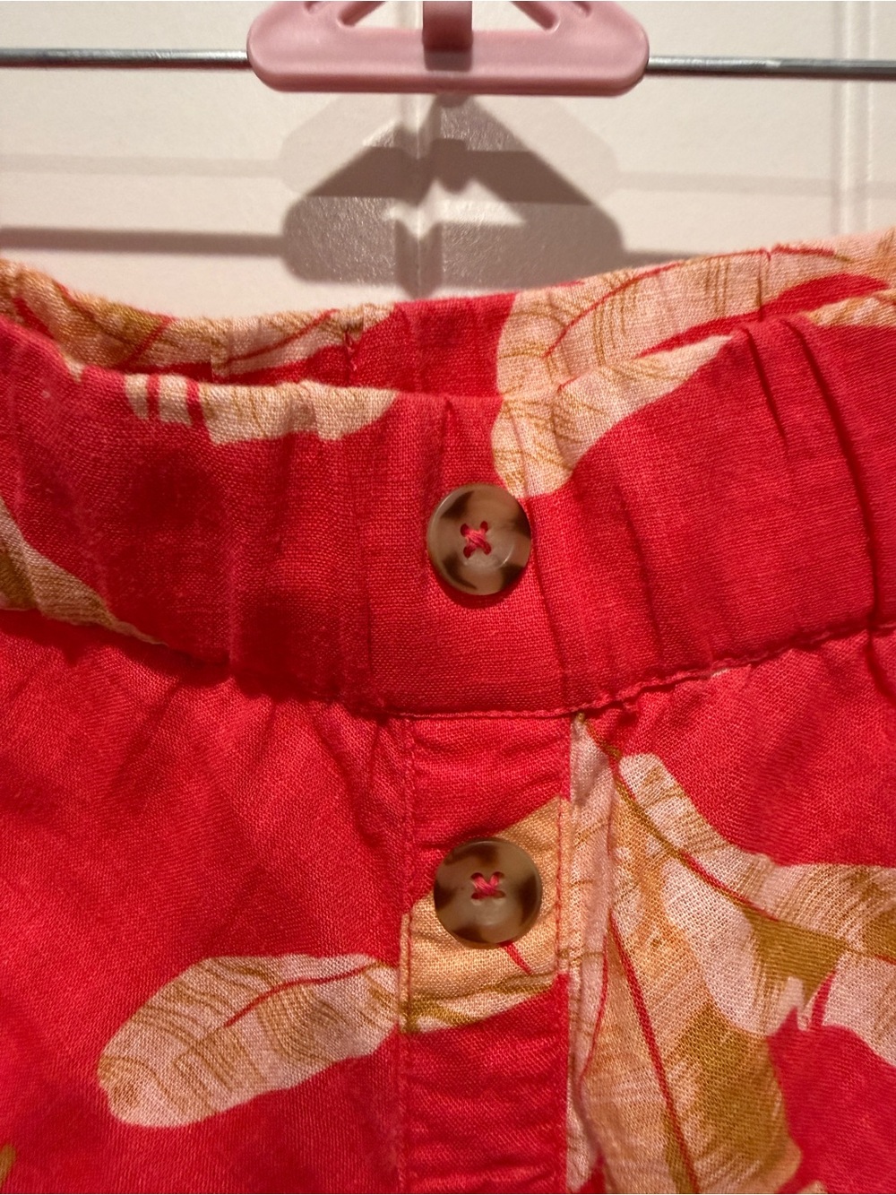 Colleen Lopez Coral Midi Skirt with the khaki Leaf Print Linen Blend - Picture 5 of 7